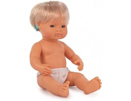 Anatomically Correct Baby Doll Causation Girl with Hearing Aid