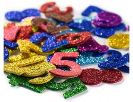 Glitter Foam Stickers - Numbers - Pack of 120