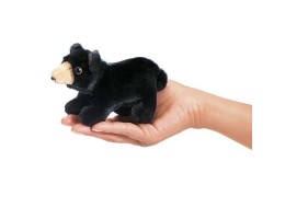 Mini Black Bear Finger Puppet