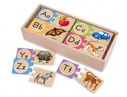 Wooden Alphabet Puzzle Cards