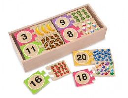 Wooden Numbers Puzzle Cards