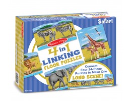 4 in 1 Linking Floor Puzzles - Safari