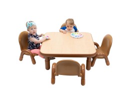 Baseline Toddler 30″ Square Table & Chair Set – Natural wood
