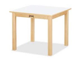 Multi-Purpose Square Table - White Top  24" W X 24" L