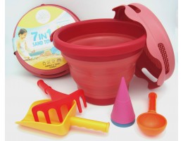 7-In-1 Sand Toys Set (Red)