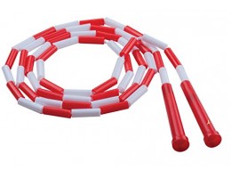 Plastic Beaded Jump Rope Red