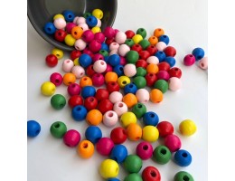 Assorted Shapes Wood Beads 120g bag