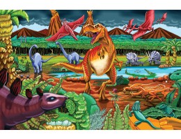 Dinosaur Volcano Floor Puzzle (36 PC)