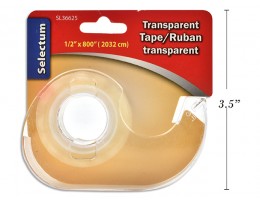 Tape with Dispenser Crystal Clear Pack of 6