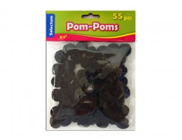 Pom Pom Black 3/4" (55p)