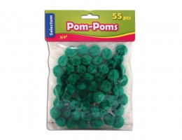 Pom Pom Green 3/4" (55p)