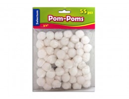 Pom Pom White 3/4" (55p)