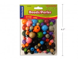 Assorted Shapes Wood Beads 120g bag