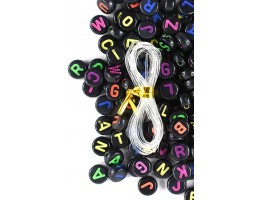 Letter Plastic Beads Neon