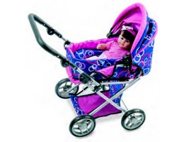 Adjustable Doll Stroller w/Carry Cot