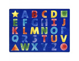 Watercolor Alphabet Rug