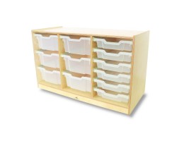 Clear Tray Triple Column Storage Cabinet 