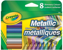 8 Metallic Markers Fine Line