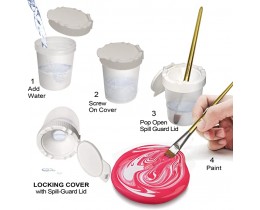 No-Spill Paint Cups Pack of 12