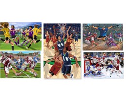 Sports Floor Puzzles (Set of 5)