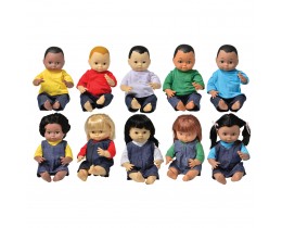 Multi-Ethnic Dolls School Set 13"