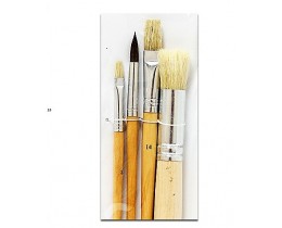 4pc Artist  Brushes  Asst Round and Flat