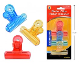Bright Colour Plastic Binder Clips 6pcs