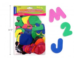 Magnetic Foam Letters and Numbers Assorted Colours 2"
